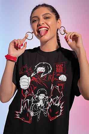 Футболка чоловіча з аніме принтом Акутагава Бунгоу Страй Догс оверсайз (S/M/L) Чорний AnimeJ0536 Дніпро