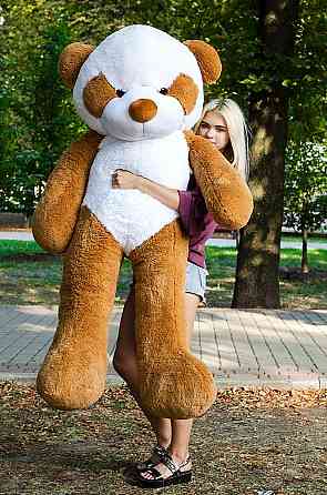 Плюшева Панда 2 метри. Більша плюшева Панда. Велика М'яка іграшка коричнева Плюшева Панда 200 см Тернопіль