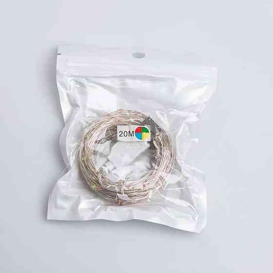 Гирлянда "Роса" 20м, 200 LED, білий провід, мультиколор Київ