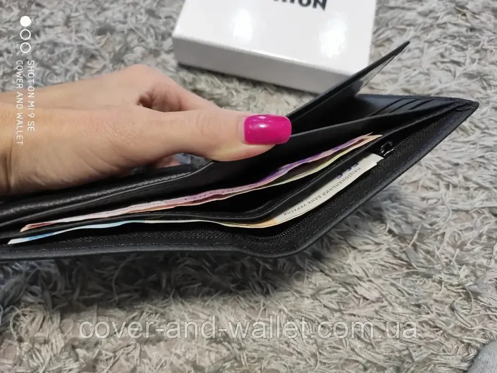 Классический мужской кожаный кошелёк коричневого цвета Horton Киев - изображение 5