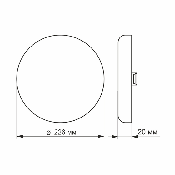 LED Світильник безрамковий круглий 33W 4100К 220V VL-DLFR-334 Videx Житомир