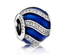 Срібна намистина Пандора  «Синя витонченість» 791991EN118 MasterSem Київ - фото 1