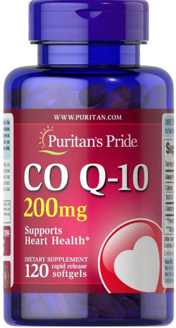 Коензим Q10 для сердця Puritan's Pride CO Q-10 200 мг 120 гел капс Київ - фото 1