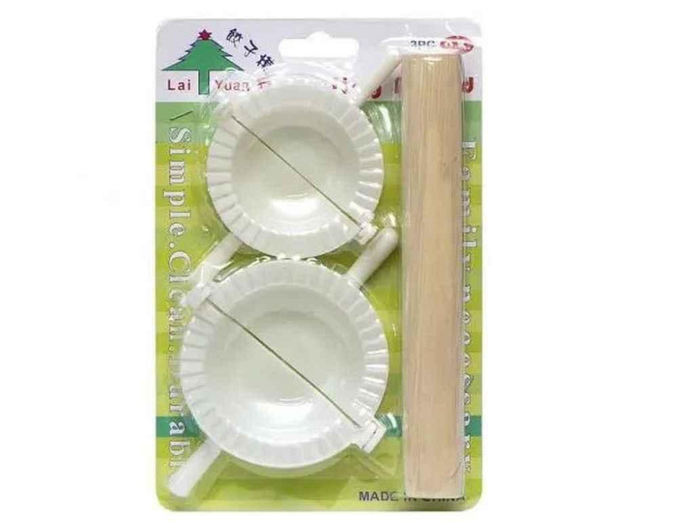 Набір форм для ліплення вареників 2шткачалка 17x2см, форми 7/8 LY658 ТМ PRC Київ - фото 1
