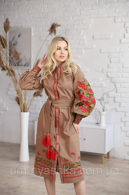 Жіноча вишита сукня на льоні Калина S-XХL Кривий Ріг - фото 2