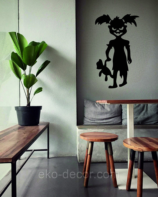 Декоративне настінне Панно «Сілует дітей. Гелловін», Декор на стіну 110*65, Чорний Київ - фото 8