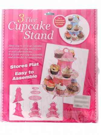 Стенд для маффинов, мини тортиков картонный 3-х ярусный Винница