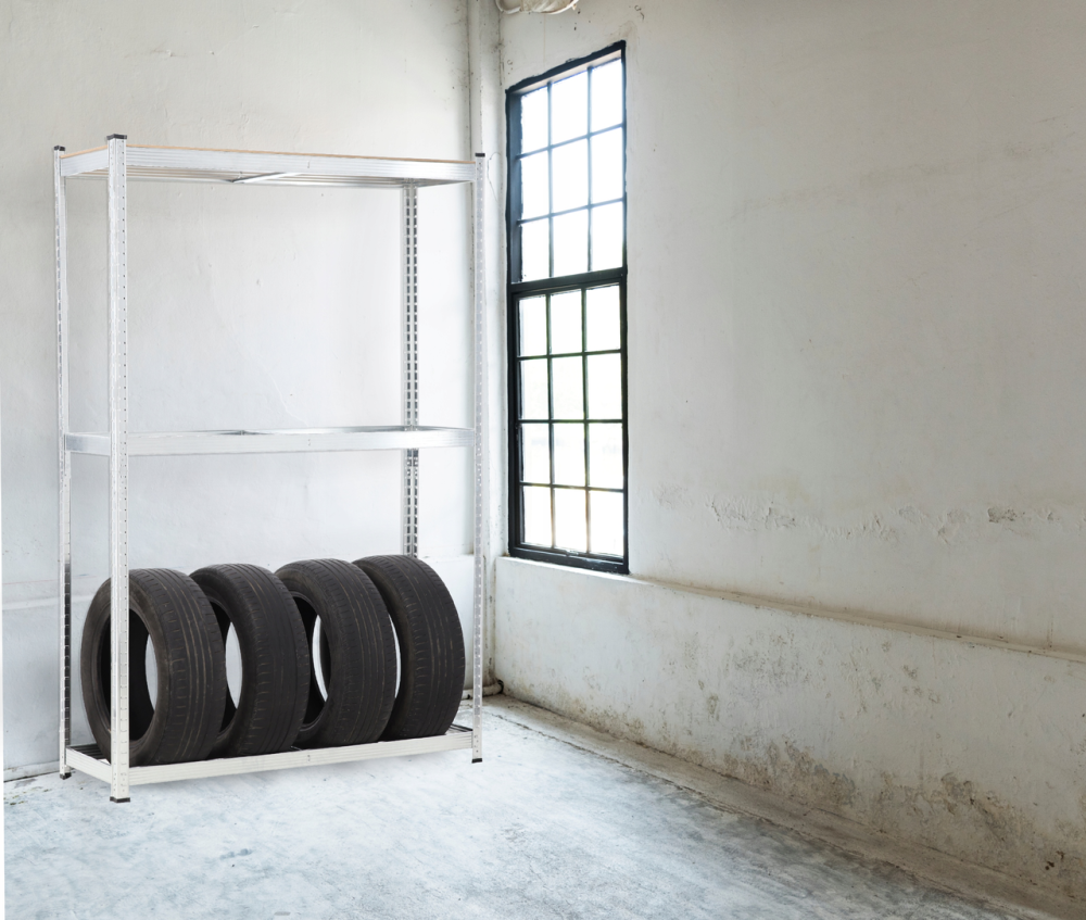 Металлический стеллаж для 8 шин с дополнительной полкой Garden Line (180×120×40 см) | нагрузка на 1 полку – Киев - изображение 5