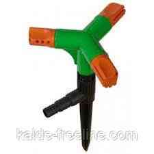 Дождеватель 3-ход + колышек зеленый Харьков