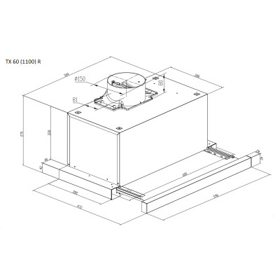 Вытяжка кухонная Pyramida TX 60 (1100) R WH Винница - изображение 6