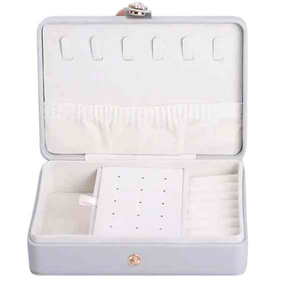 Скринька для прикрас з еко шкіри 16×11×4.7 см органайзер для ювелірних виробів HP-5-30G Коломия