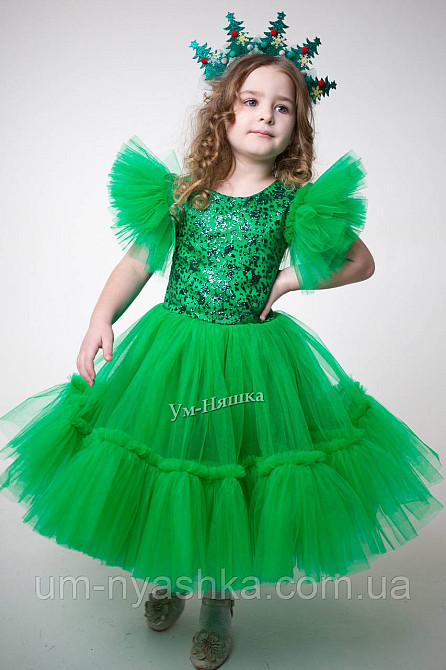 Зеленое пышное платье Елочка, Весна, платье Цветочка Кривой Рог - изображение 2