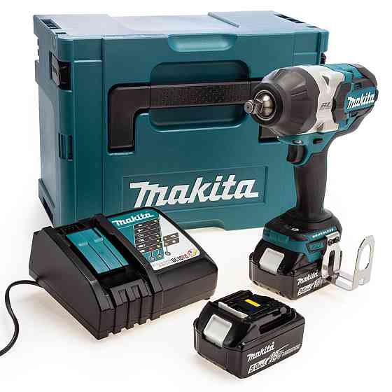Професійний акумуляторний ударний гайкокрут Makita DTW 1002 RTJ : з АКБ 2-шт 18 V  5 Аh, 1000 Нм, 1/2" Київ