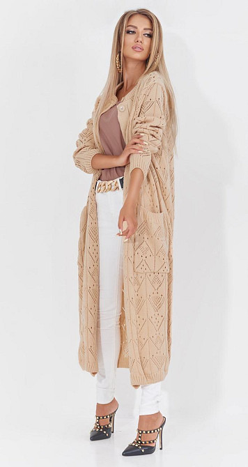 Ажурний кардиган із кишенями (42-46) Київ - фото 2