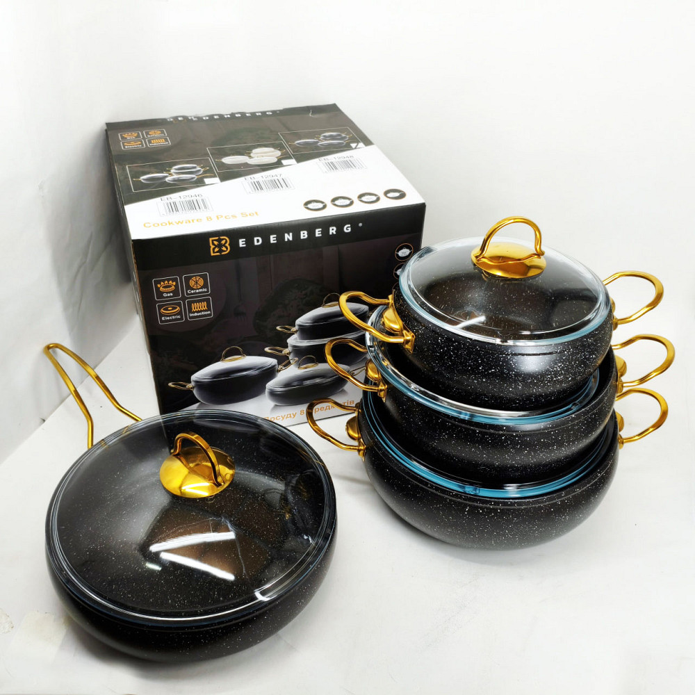 Набор кастрюль для электроплиты, Набор кастрюль из нержавеющей стали Сборный DO-45 Львов - изображение 11