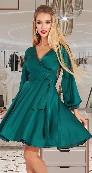 Шелковое платье с мерцающей прозрачной спинкой Киев - изображение 1