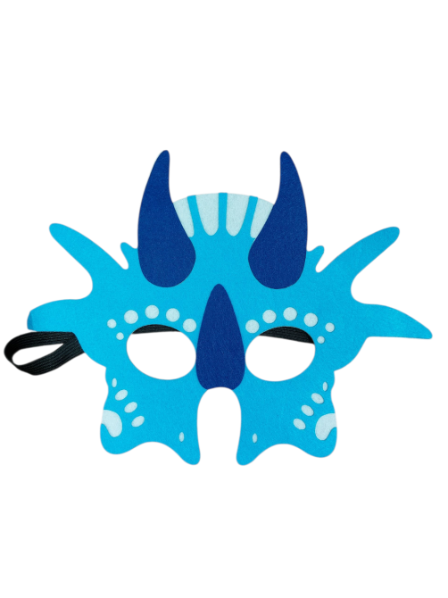 Детская фетровая маска динозавра для праздников one size голубой Киев - изображение 1