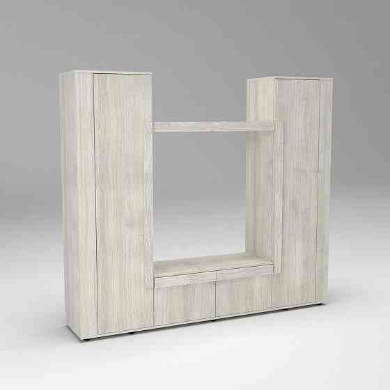 Стенка в гостиную под ТВ Эхо-4, Дуб Шамоні Світлий, 2080х420х1850 Львов