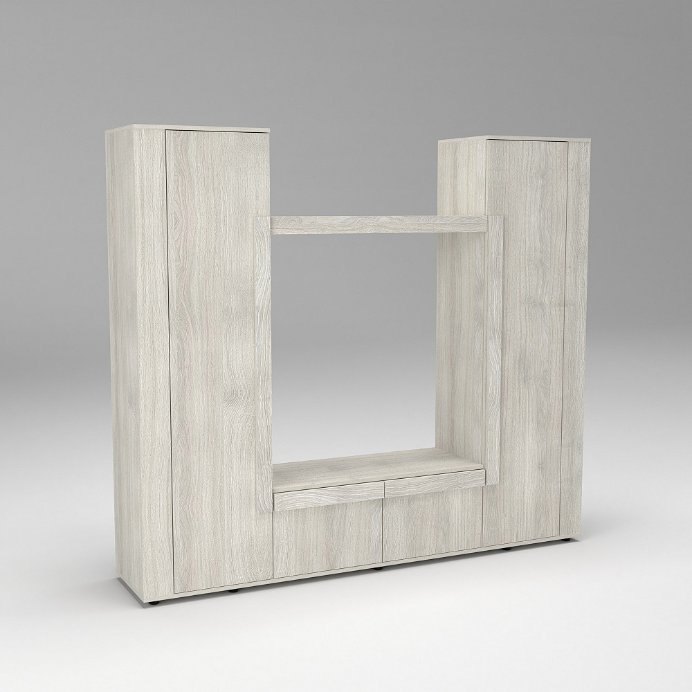 Стенка в гостиную под ТВ Эхо-4, Дуб Шамоні Світлий, 2080х420х1850 Львов - изображение 3