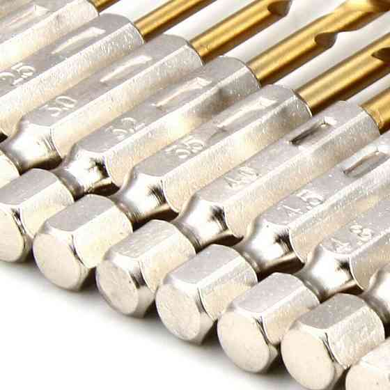 Набір свердел HSS 13 шт з титановим покриттям Київ