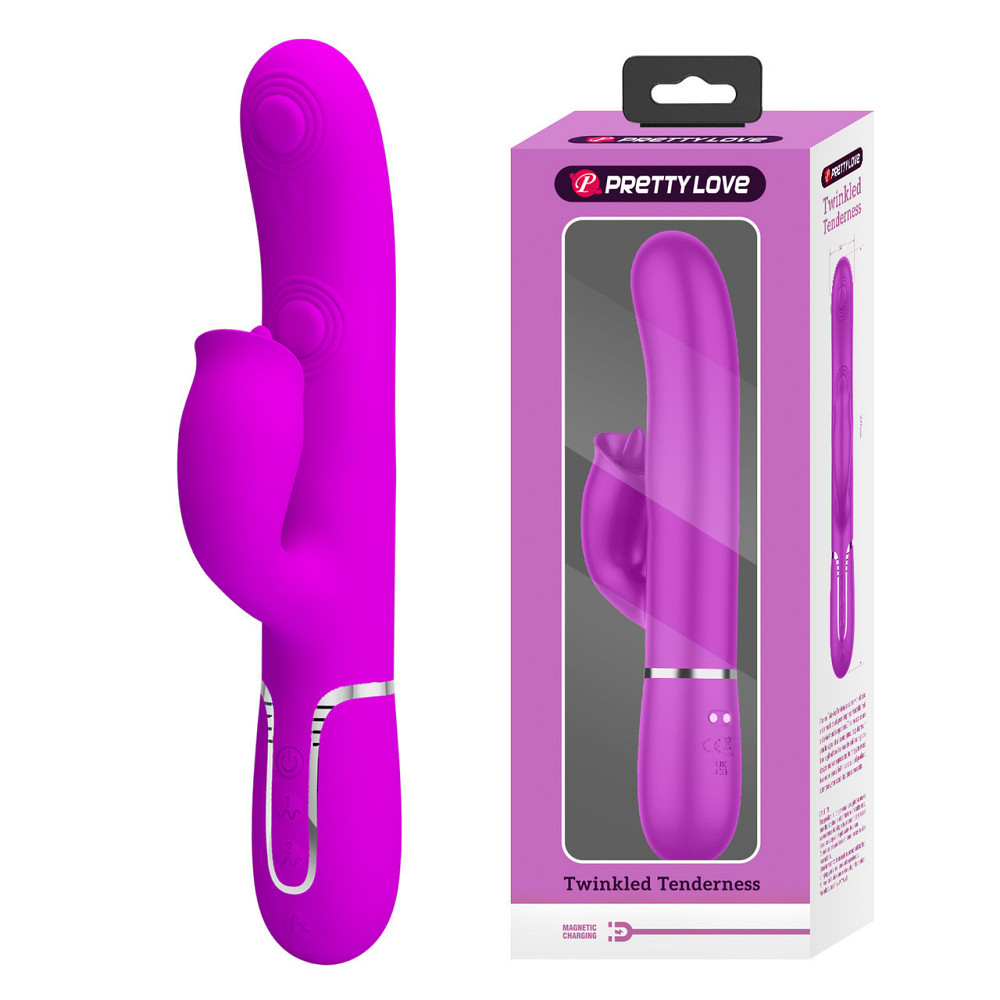 Пульсатор с клиторальным стимулятором серии Pretty Love - Gigi Purple 7 thumping functions 7 licking Sex Aura Киев - изображение 1