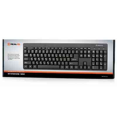 Клавіатура REAL-EL 502 Standard, USB, black Вінниця