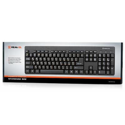 Клавіатура REAL-EL 502 Standard, USB, black Вінниця - фото 5