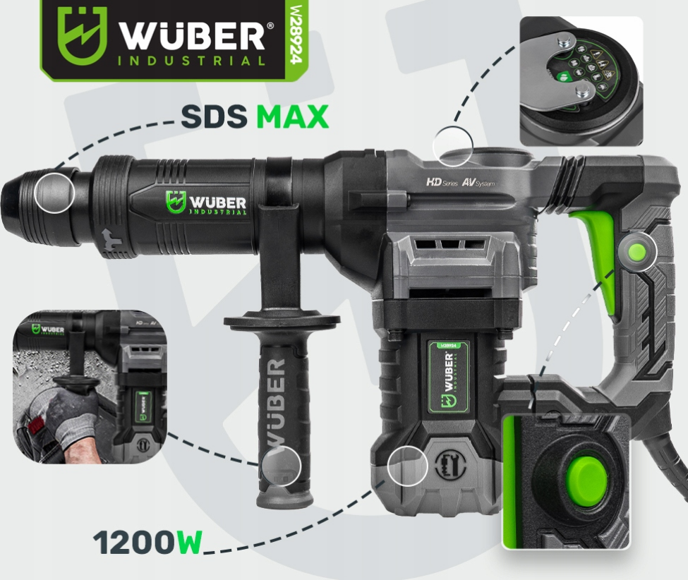 Відбійний молоток 1200 Вт 20Дж Wuber (Польща) Київ - фото 4