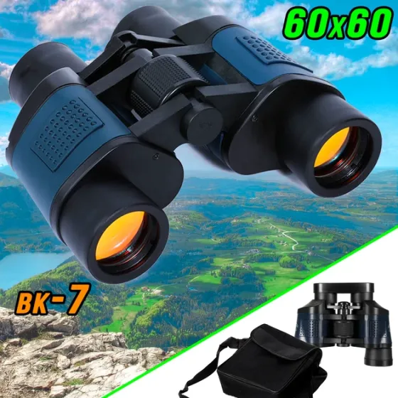 ПОТУЖНИЙ БІНОКЛЬ ДЛЯ ПОХОДІВ Bushnell (60X60) З РЕМІШКОМ, ЗБІЛЬШЕННЯ 10-60 КРАТ, КРИШКА ДЛЯ ЗАХИСТУ ЛІНЗ 7013 Одеса