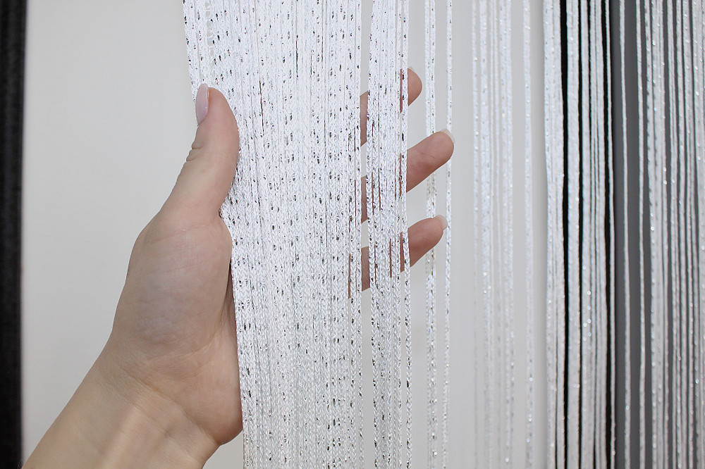 Штори-нитки "Кісея" з люрексом Білий 300х300см 1 шт (61-033) Київ - фото 5