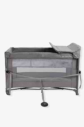 Ліжко-манеж дитяче з другим ярусом та пеленатором VELANO Tino, light grey Київ
