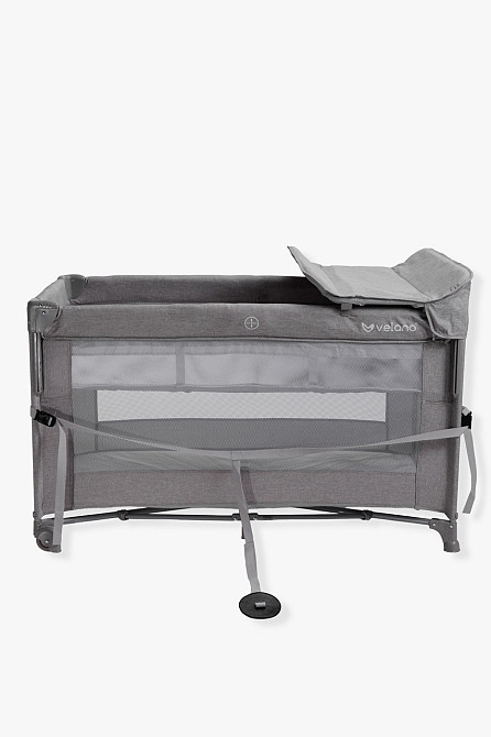 Ліжко-манеж дитяче з другим ярусом та пеленатором VELANO Tino, light grey Київ - фото 2
