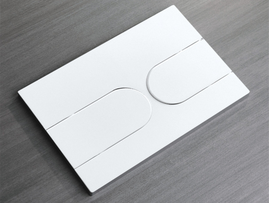 Панель змиву Koer KT-0604-03 240x160x10mm пластикова, кнопка закруглена   ( KR5322 ) 32383 Харьков - изображение 4