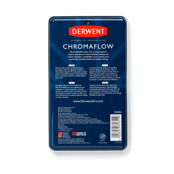Цветные карандаши Colour Chromaflow 12 шт Derwent Киев