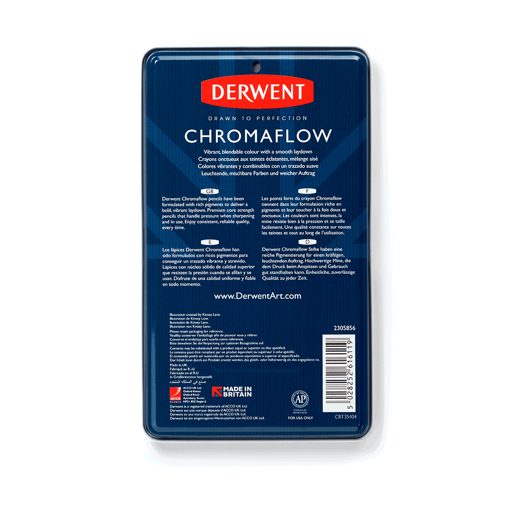 Цветные карандаши Colour Chromaflow 12 шт Derwent Киев - изображение 4