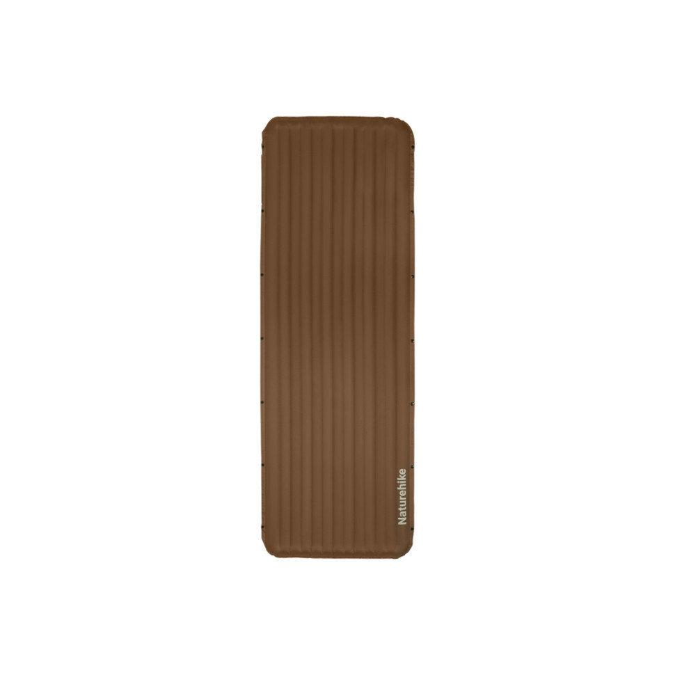 Матрас надувной одинарный Naturehike CNK2450WS034, 95 мм, с мешком для надувания, коричневый Ровно - изображение 1
