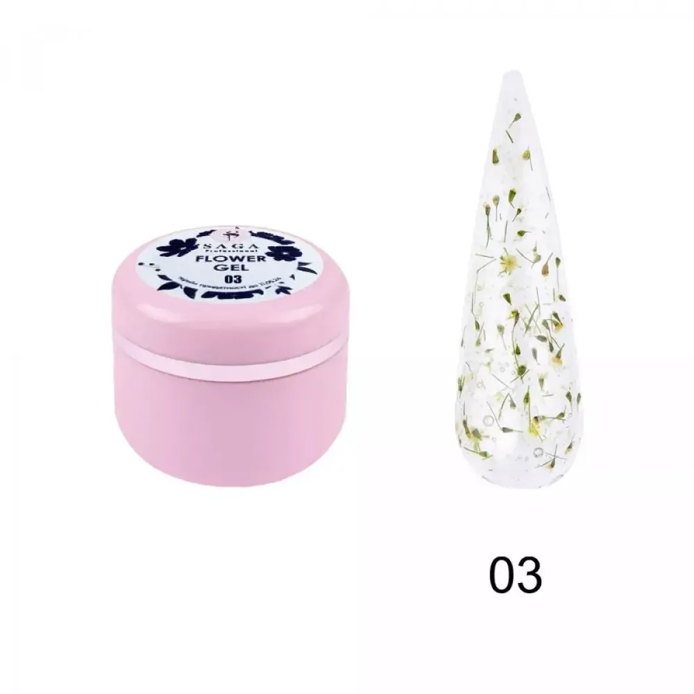 Гель з сухоцвітом Saga Professional Flower Fairy Gel № 03, 5 г Київ - фото 1