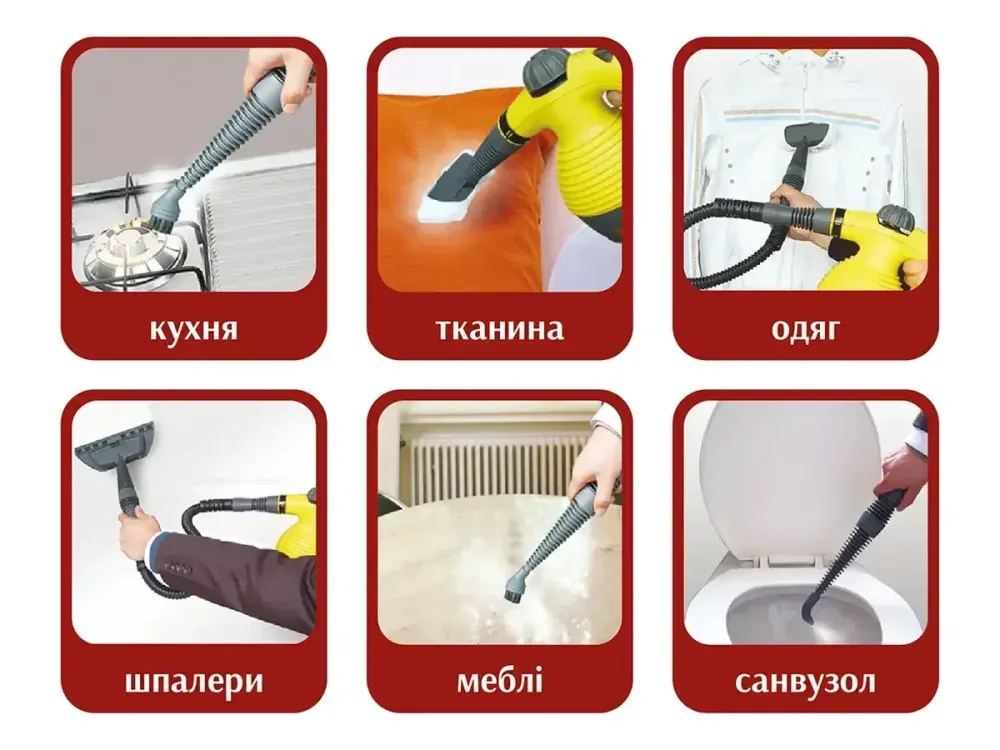 Паровий очищувач дротовий для прибирання 2200Вт 4.2бар Steam Cleaner BITEK BT-4740 бак для води 360мл, 1 режим Одеса - фото 6