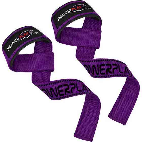 Лямки для тяги PowerPlay 7064 Lifting Gym Straps Фіолетові Кам'янське