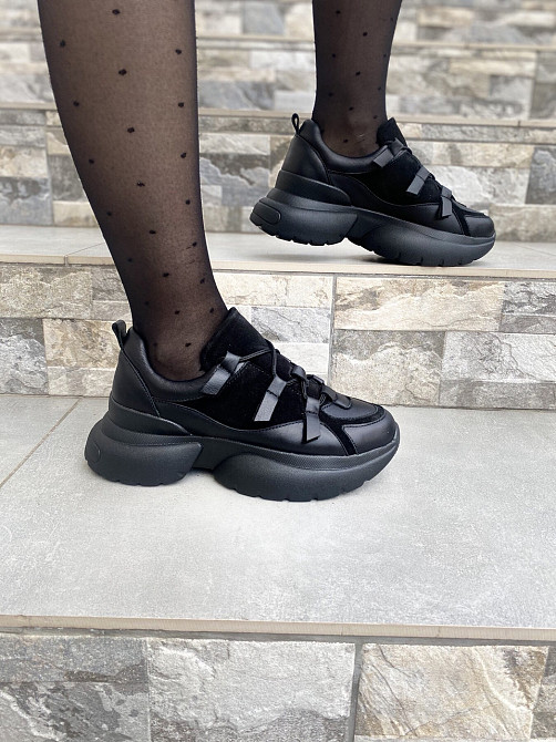 Vanessa Кросівки жіночі VANESSA C1-145T-2 чорні (весна-осінь, шкіра+замша натуральна) (4401) 36 Коломыя - изображение 8