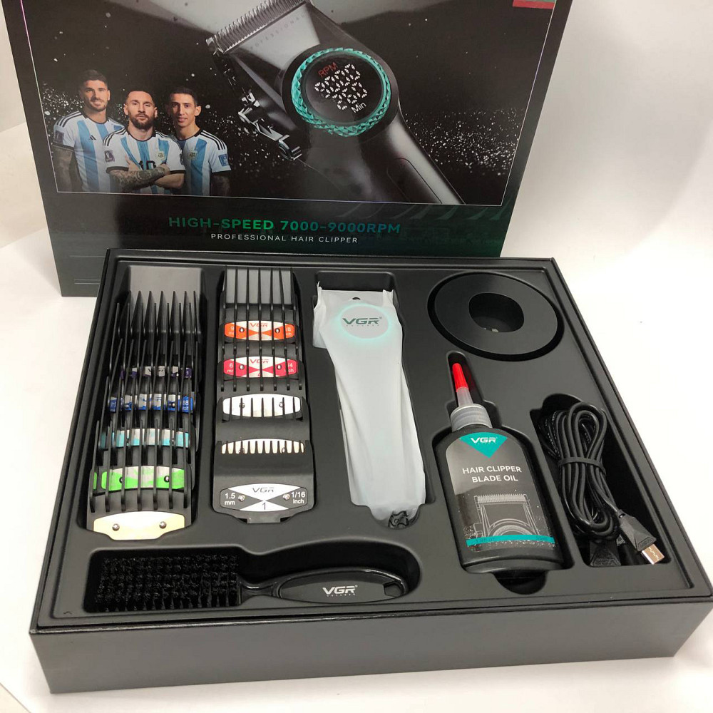 Аккумуляторная машинка-триммер для стрижки волос VGR V-001, Моющаяся машинка для стрижки JM-79 Львов - изображение 19