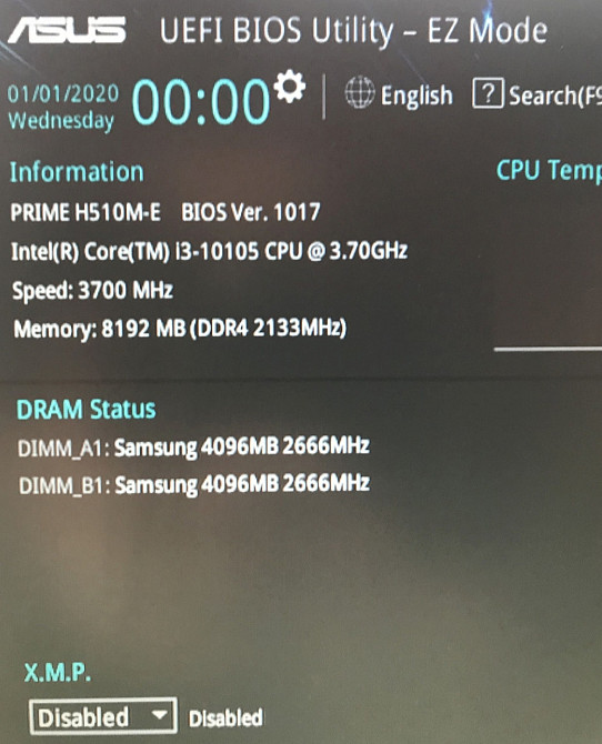 Процесор: 13-105/8Gb. DDR4 RAM / ASUS Prime H510M, кулер. Київ - фото 6