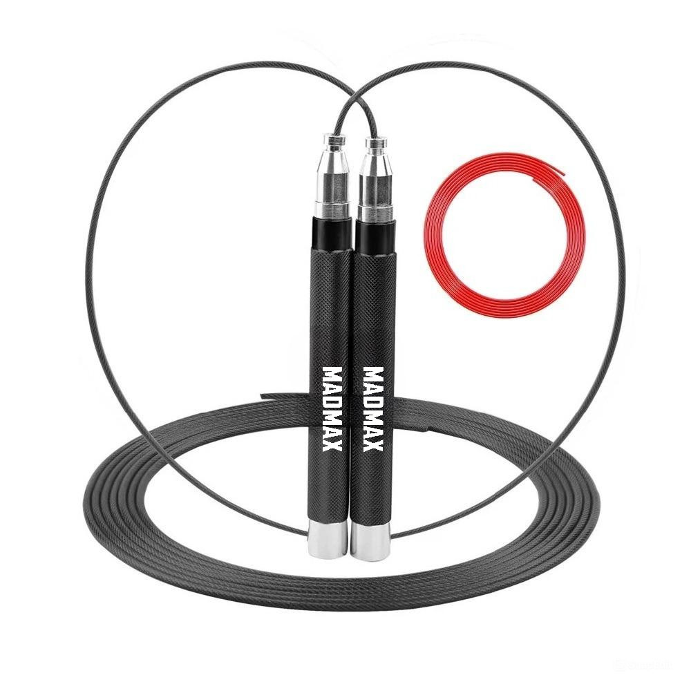 Скакалка швидкісна на підшипниках алюмінієва MadMax MFA-286 Speed jump rope Black Кам'янське - фото 1