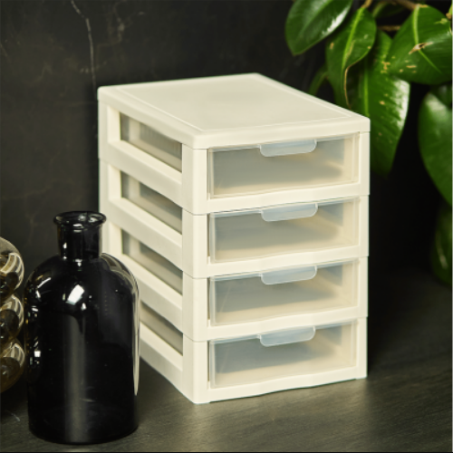 Органайзер універсальний на 4 шухляди біла троянда/прозорий Алеана Житомир - фото 2