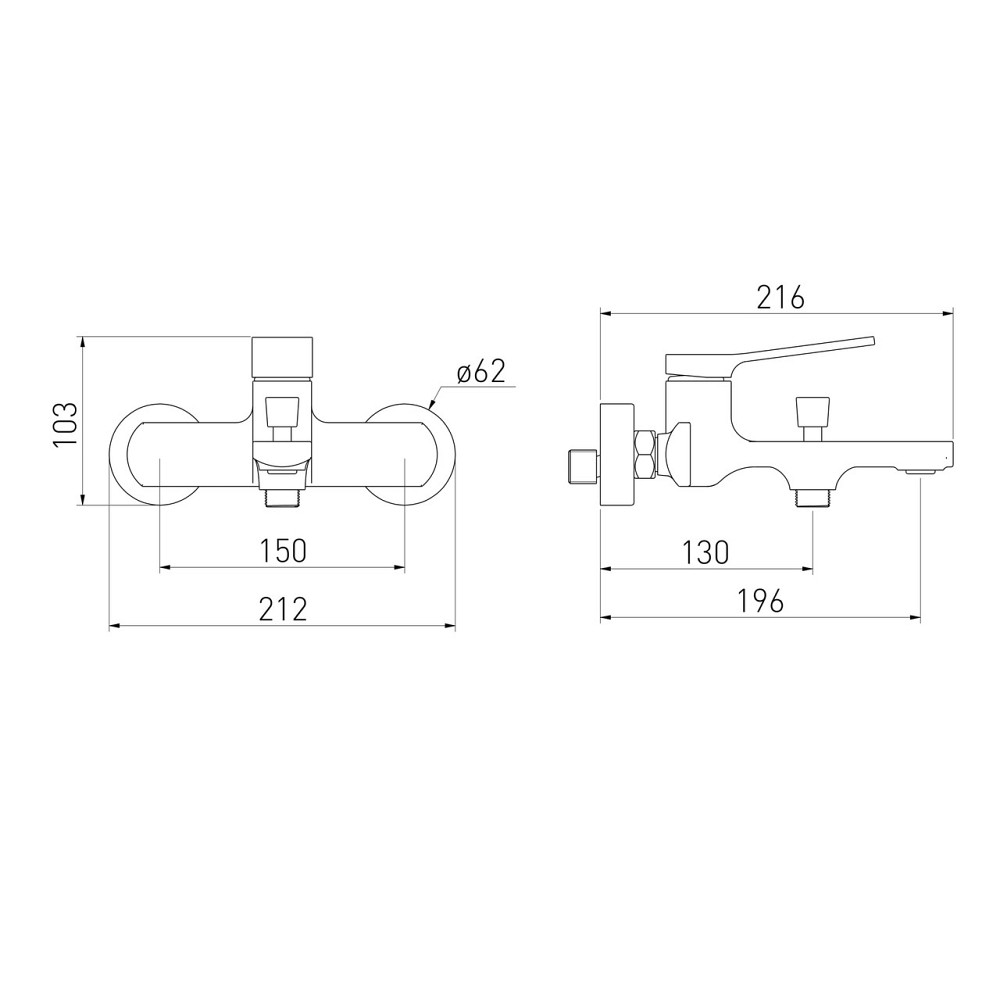 Смеситель для ванны VOLLE SOLO pistola gris графит 1510.031005 Киев - изображение 2