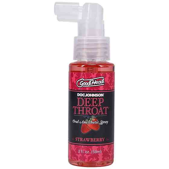 Спрей для минета Doc Johnson GoodHead Deep Throat Spray – Sweet Strawberry 59мл (мятая упаковка!!!) Sex Aura Киев