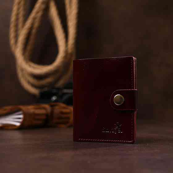 Жіноче глянсове шкіряне портмоне Бордовий (SHVIGEL) Київ