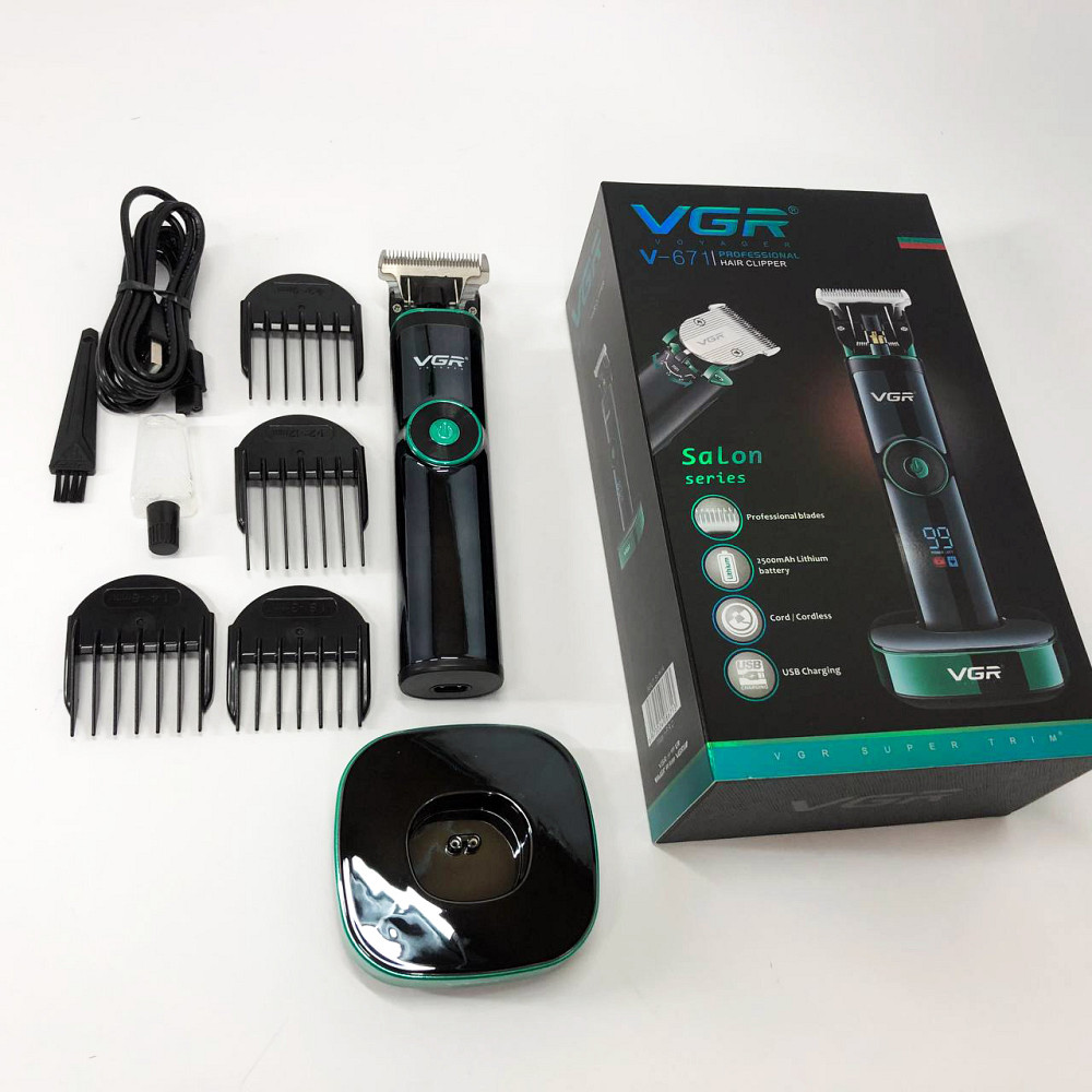 Многофункциональная аккумуляторная машинка для стрижки VGR V-671, Практичная машинка для стрижки волос NY-28 Львов - изображение 4