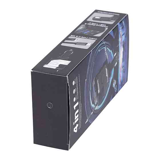 Автомобільний зарядний пристрій MECHA з висувними кабелями та портами USB/Type-C Чорний HP-A1B Коломия