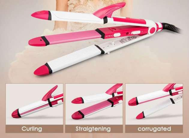 Стайлер для волосся (плойка) Gemei GM 2921 3в1 Вінниця - фото 3